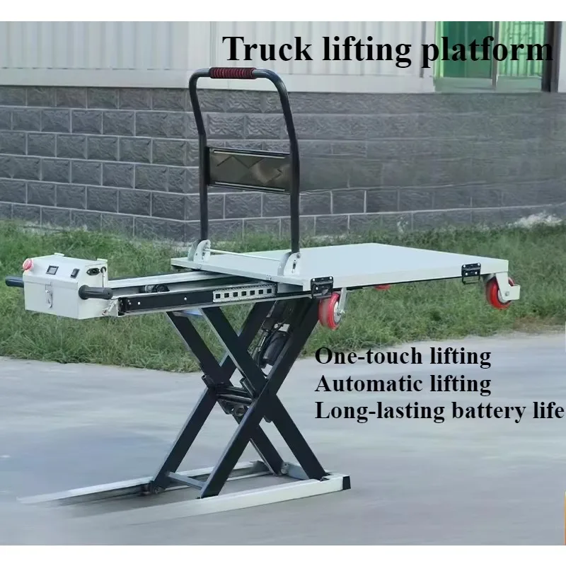High Quality Electric Flatbed Trolley Portable Transport Mobile Small Hydraulic Lift Flatbed Trolley
