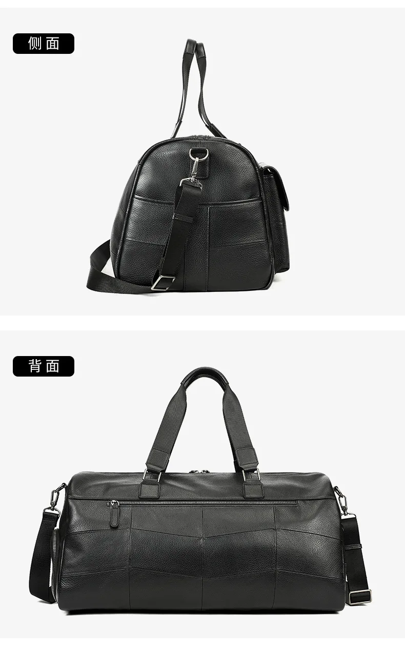 Casual en stijlvolle herenreistas van echt leer voor zakenreizen