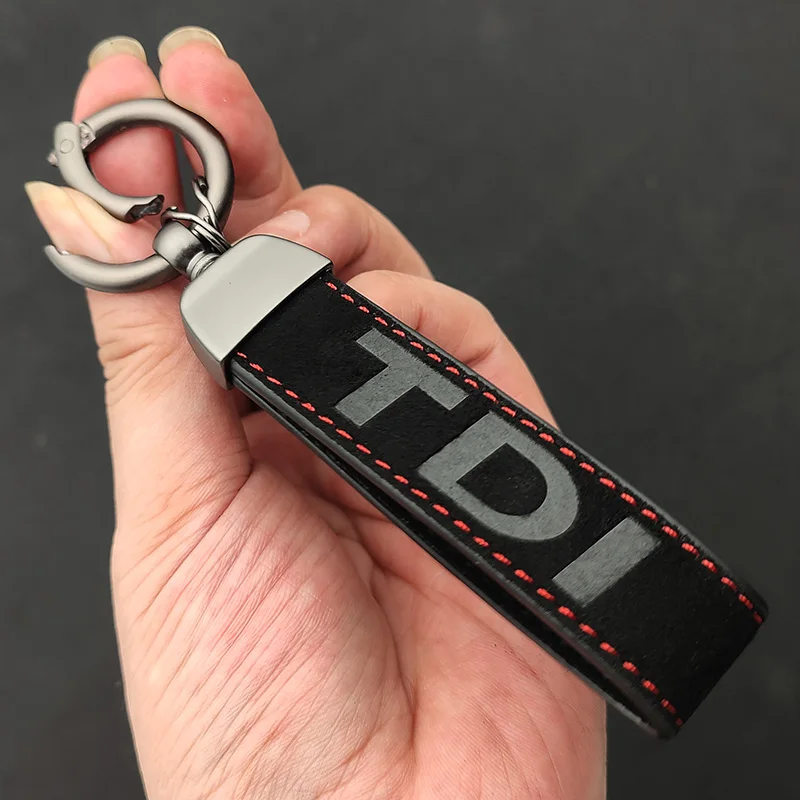 Luxury Men Women Suede Leather Car Keychain For Passat Caddy Bora Polo Golf 4 5 6 7 MK5 TDI Keychain Accessories image 3