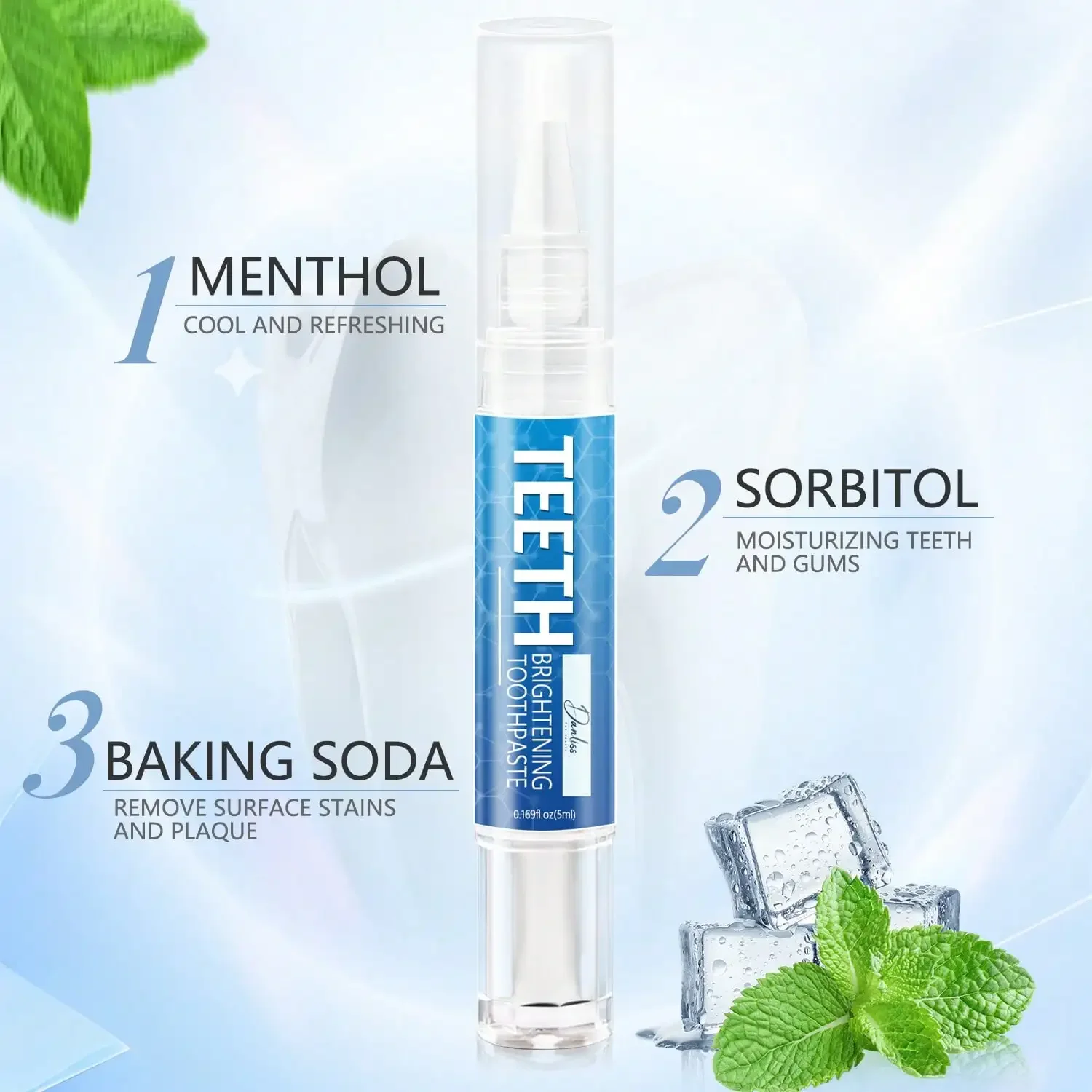 치아 미백 펜 - 잇몸을 보호하고 치아를 효과적으로 미백하며, 먼지를 제거하고 치아의 미백을 유지하며, 아름다운 미소를 선사합니다.