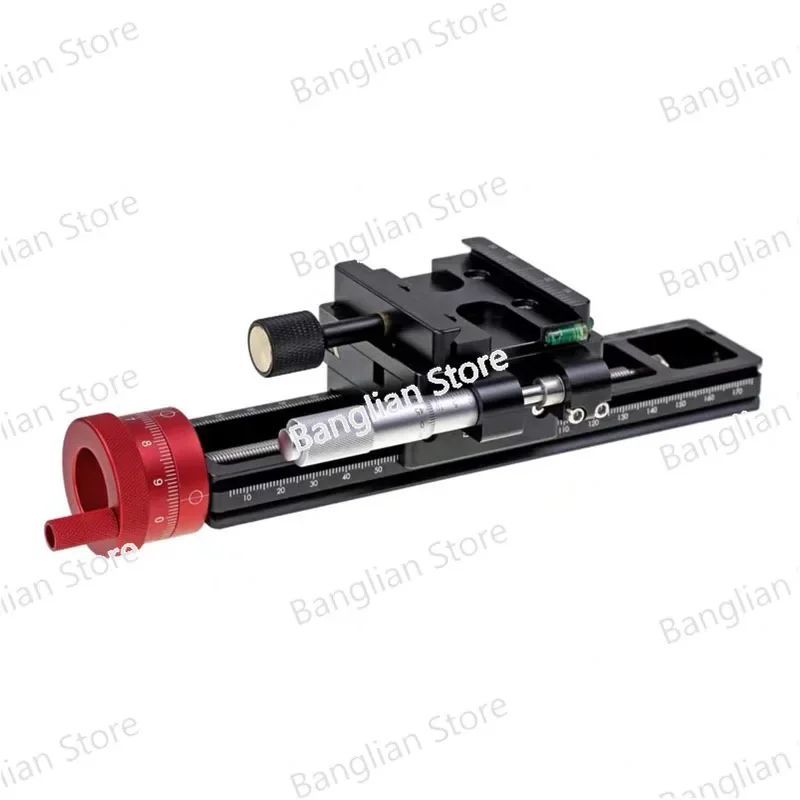 Aluminium Alloy Double Precision Stacked Photography Micrometer Head Micro Trimming Guide 180MM Macro Focusing Rail Slider New