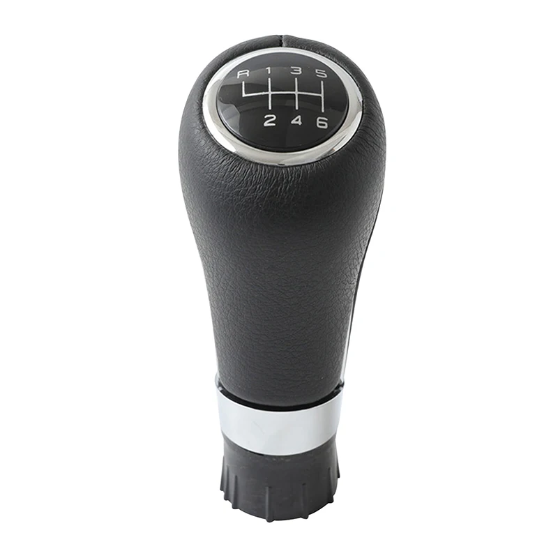 6 Speed Manual Gear Shift Knob Black PU Leather + Plastic Front Fit For Mercedes-Benz W203 S203 W209 S204 W204 W212