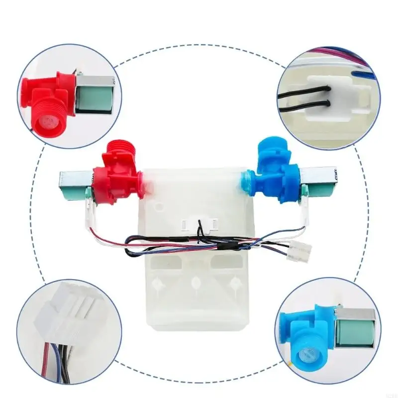 Washer Water Inlet Valves Replacement W10869800 Washing Machine Inlet Valves With Thermistor for Laundry Appliances 