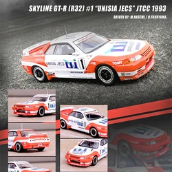 INNO In Stock 1:64 SKYLINE GTR R32 UNISIA JECS JTCC Diecast Diorama Car Model Collection Toys