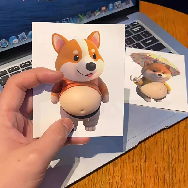 Cartoon Big Belly Puppy Pinch Fun Toy Cute Creative Decompression Car Anti-Collision Sticker DIY Children’s Birthday Gift view 6
