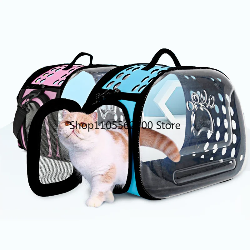 Abnehmbare Haustier-Tragetasche für Katzen, Outdoor-Reise-Transporttasche für Welpen, Hunde und Katzen, Schultertasche für Kätzchen, Transporttasche für Katzen