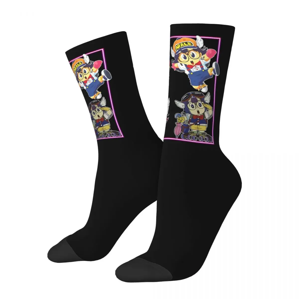 Winter Warm Colorful Unisex Toriyama Anime Arale Collection Socks Manga Sweat Absorbing Football Socks