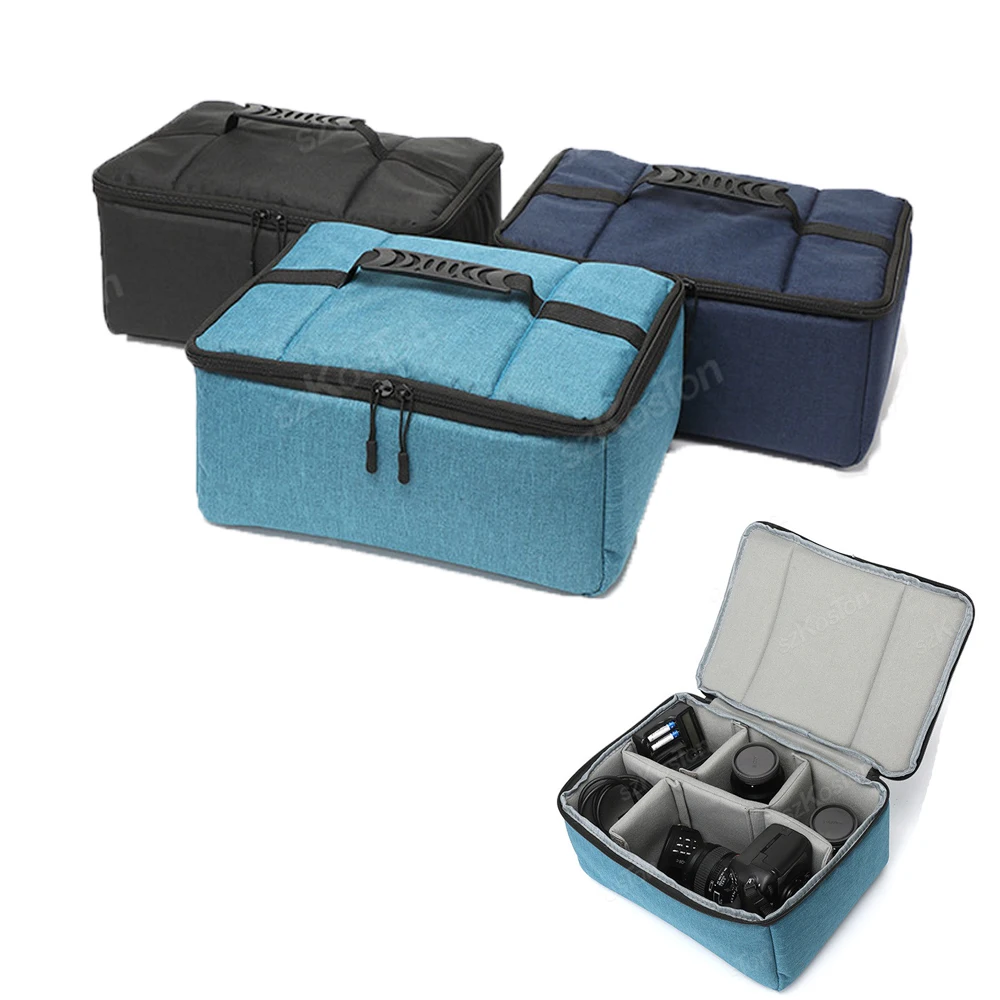 Waterproof Camera Bag Oxford Insert Photography Organizer Removable Partition Dividers Storage Case Fit Canon Nikon Sony DSLR