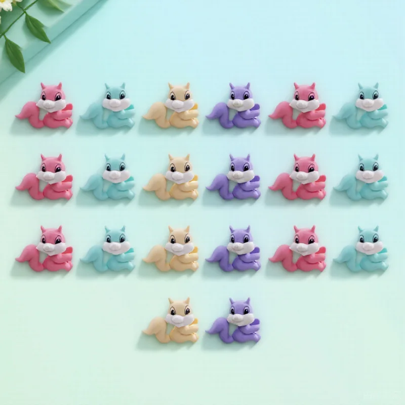 20Pcs Cartoon Squirrel Erasers Adorable Cartoon Appearance Kids Gifts Students Pencil Erasers Random Color Students Stationery
