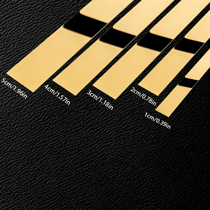 1pc 1/2/3/4/5cm Peel and Stick Metal Molding Trim, Stainless Steel Strip for Wall, Mirror Frame, Fireplace and Craft Decoration