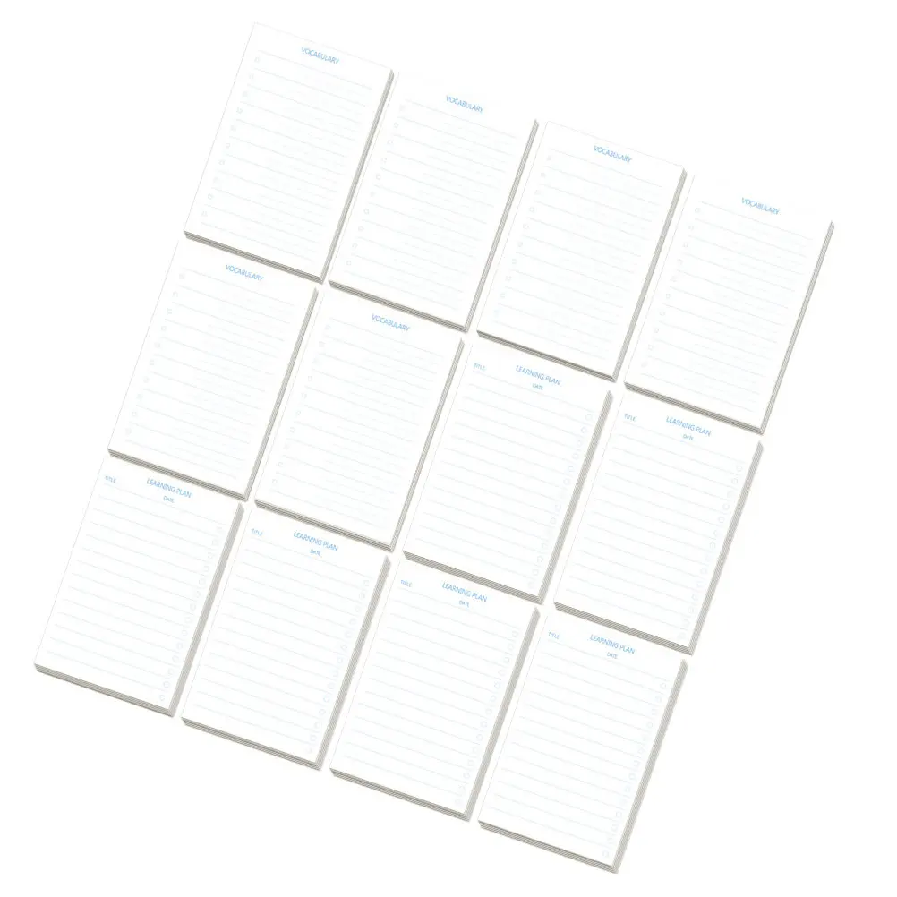 メモ帳、コンパクトな小型ノート、書きやすい紙を使用したメモ帳。語彙学習、買い物リスト、todoリストの作成に最適。