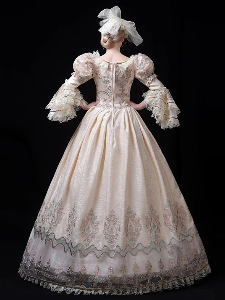 ยุโรปคลาสสิก Retro ยุโรปชุดกระโปรงศาล Stage Photo Group Party Catwalk ชุดผู้หญิง Vestidos Para Festas