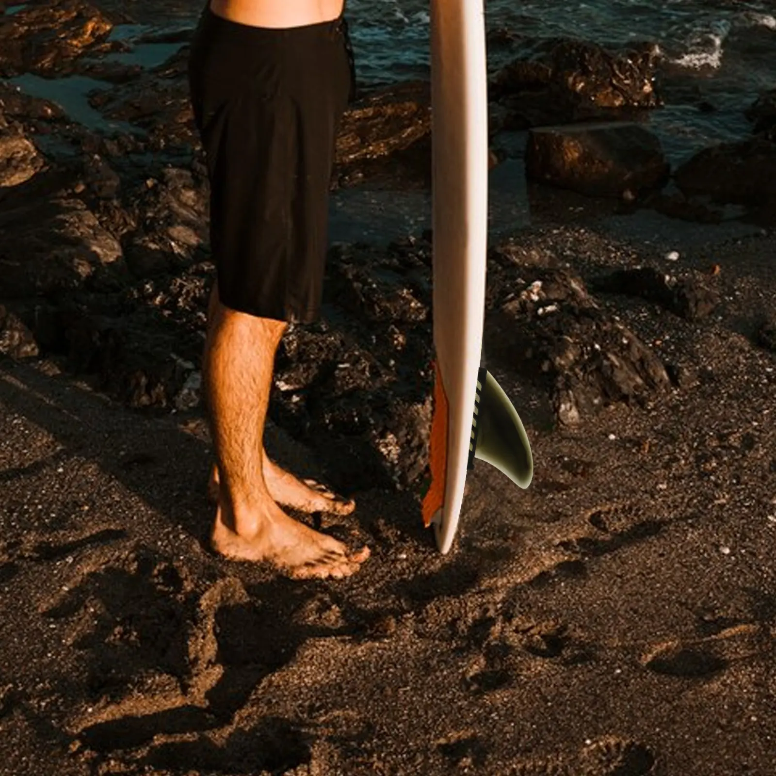Large Fish Tail Design Surfboard Fin for Sup Paddle Board Detachable Water Stabilizer Balance Fin Replacement with Enhanced