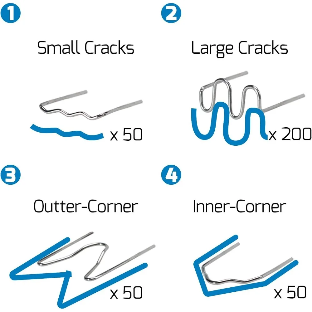 Kit Pengelas Plastik WEP 960-VII 110V dengan Pegangan Ergonomis dan Lampu LED, Dilengkapi 350 Staples Panas dan Tang untuk Plastik Bumper Mobil