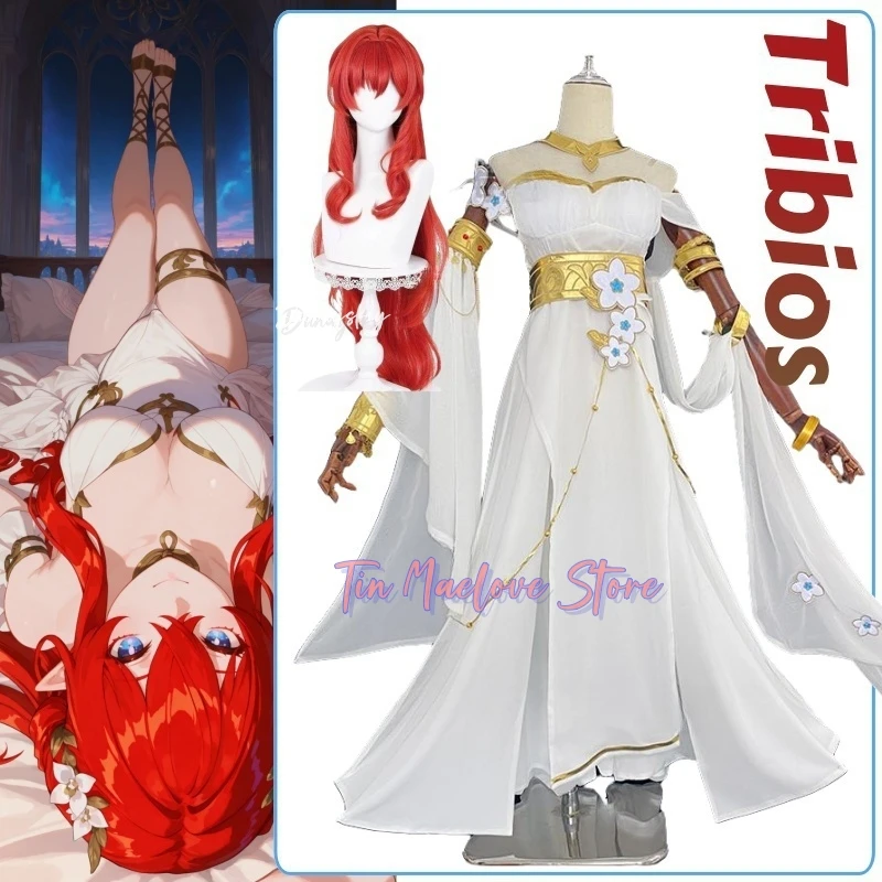 

Honkai Star Rail Tribios Cosplay Costume Wig Dress Headwear Ears Holy Maiden Of Janusopolis Amphoreus Halloween For Women