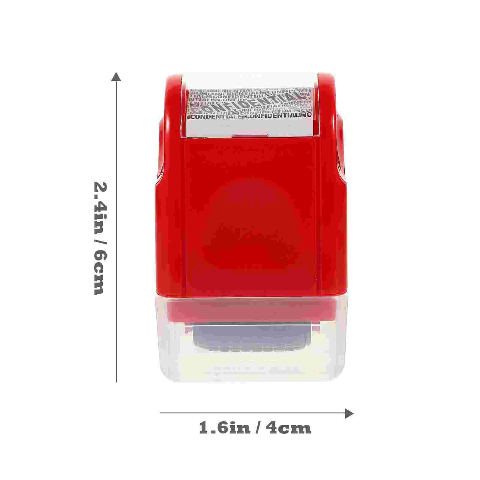 Stamps for Applicator Postage Portable Confidential Multifunction Security Yellow Plastic Roller