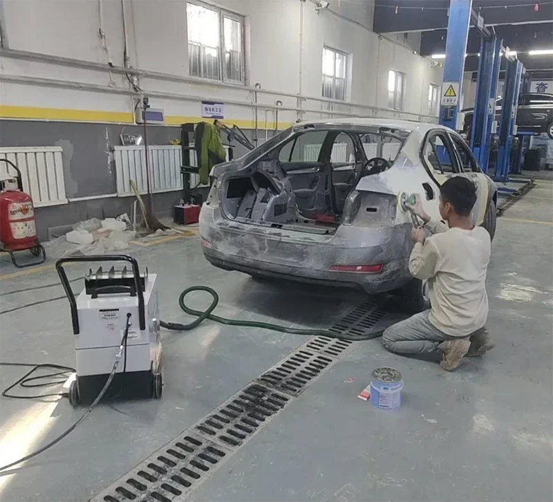 Dust-free car polisher grinding machine tools pneumatic for car body repair dust dry sanding polishing machine