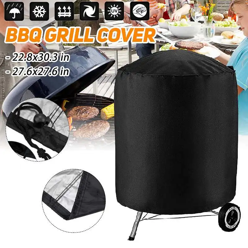 

BBQ Cover Outdoor Dust Waterproof Weber Heavy Duty Grill Cover Anti-uv Rain Windproof Barbeque Grill Protector Cover 5 Sizes