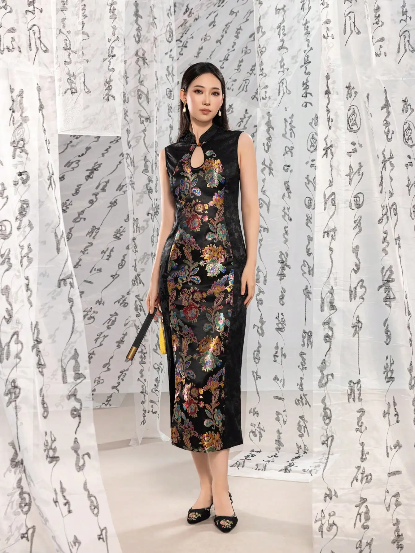 

Ретро-юбка макси с цветочным принтом, облегающая, с высоким разрезом, для повседневной носки, из смеси полиэстера и спандекса