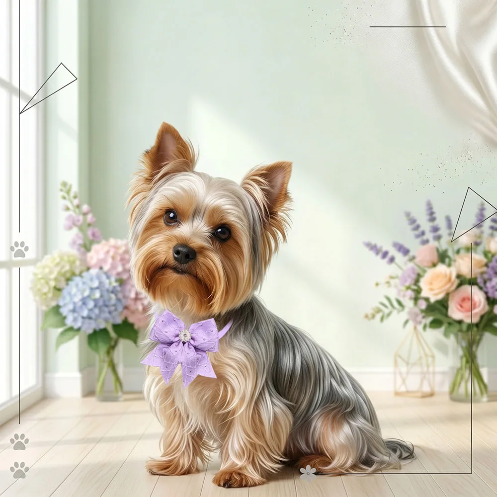 30PCS Luxury Dog Bowties With Diamonds Colorful Adjustable Puppy Neck Ties Pet Collars For Dogs and Cats Grooming Accessories view 4