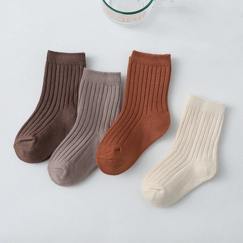 

Spring Autumn Kids School Sock Korean Style Fashion Series Striped Calf Sock for Toddler Boy Girl Retro Cotton Children Socks