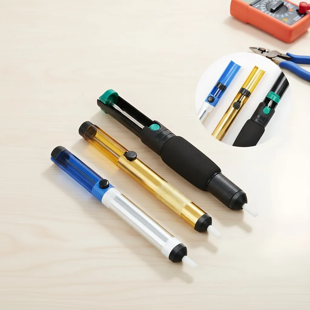 

Эффективный распайочный насос, алюминиевый всасывающий пистолет для быстрого и очищения пайки в ремонте электроники