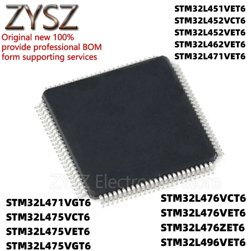 

5PCS STM32L451VET6 452 462 471 475 476 496 VCT6 ZET6 VGT6 QFP100