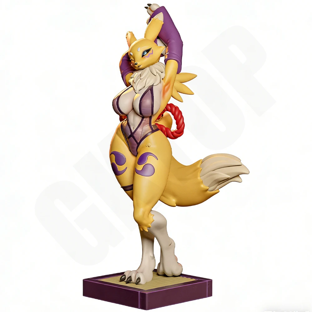 1/24 NSFW Gray Resin 3D Printed Model FUTA Mystic Fox Statue Unassembled Unpainted