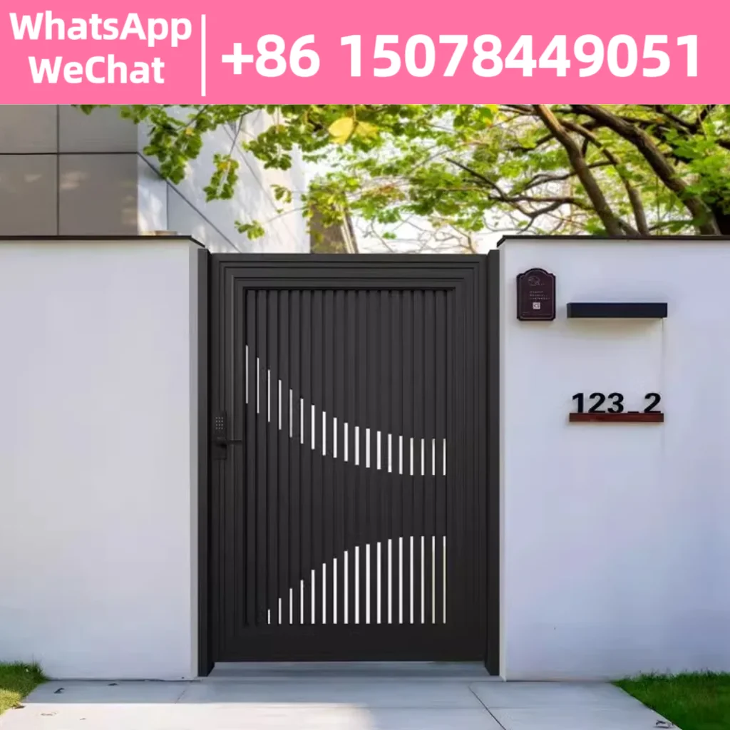 

Aluminum Alloy Villa courtyard door outdoor electric aluminum garden entry door wall small yard door