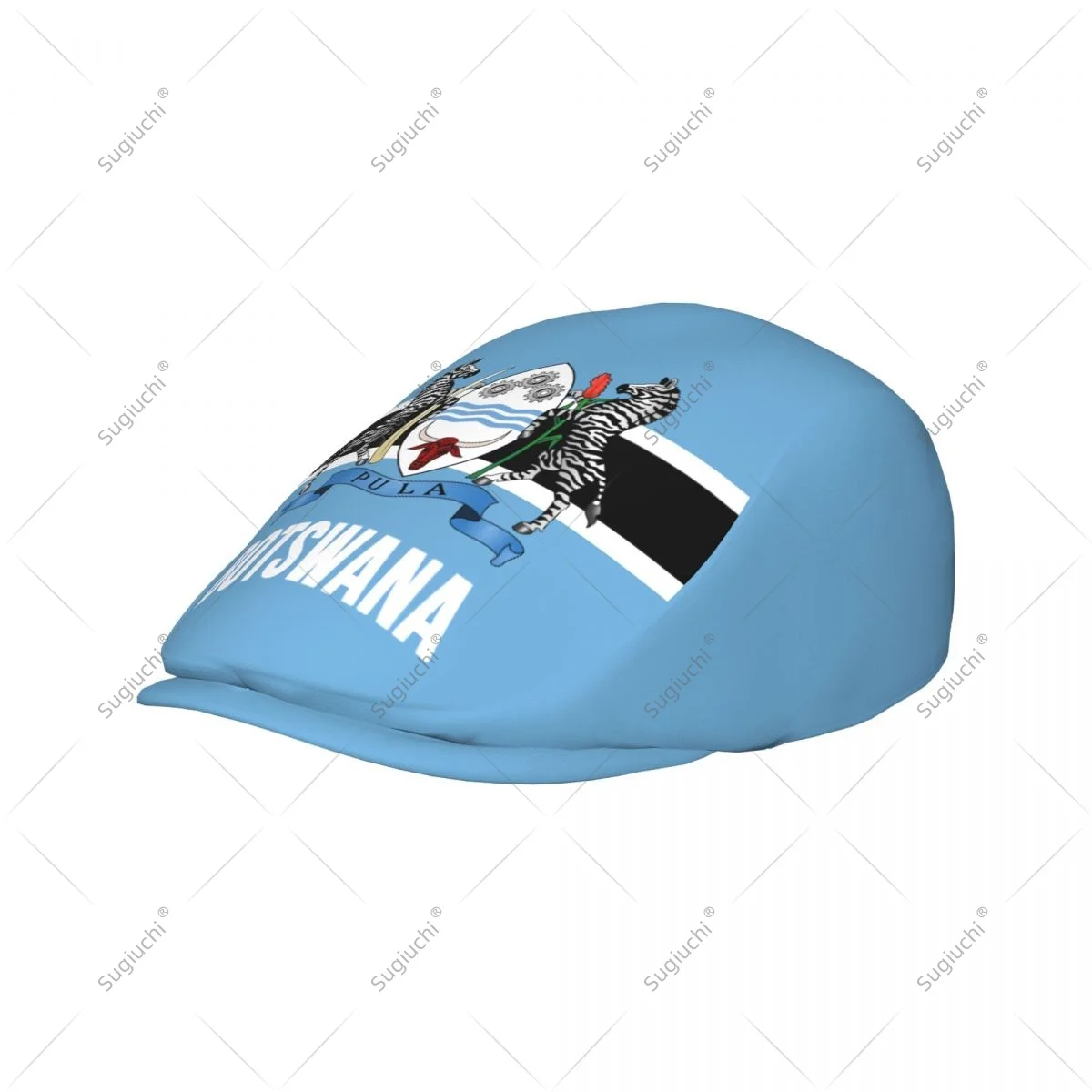 Forward cap Botswana Flag Men Women Flat Newsboy Driving Hat Cap Short Brim for Driving Daily visors hat