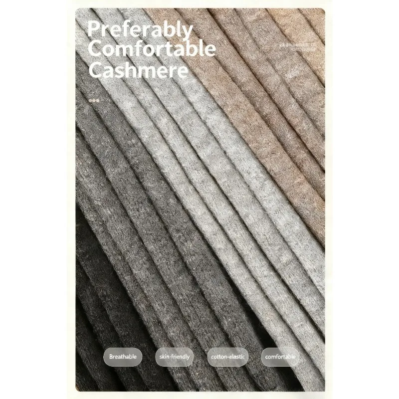 Ultra Warm Men's Cashmere Leg Warmers Thermal Knee High Socks for Extreme Cold, Windproof Arctic Winter Thickened Leg Warmers