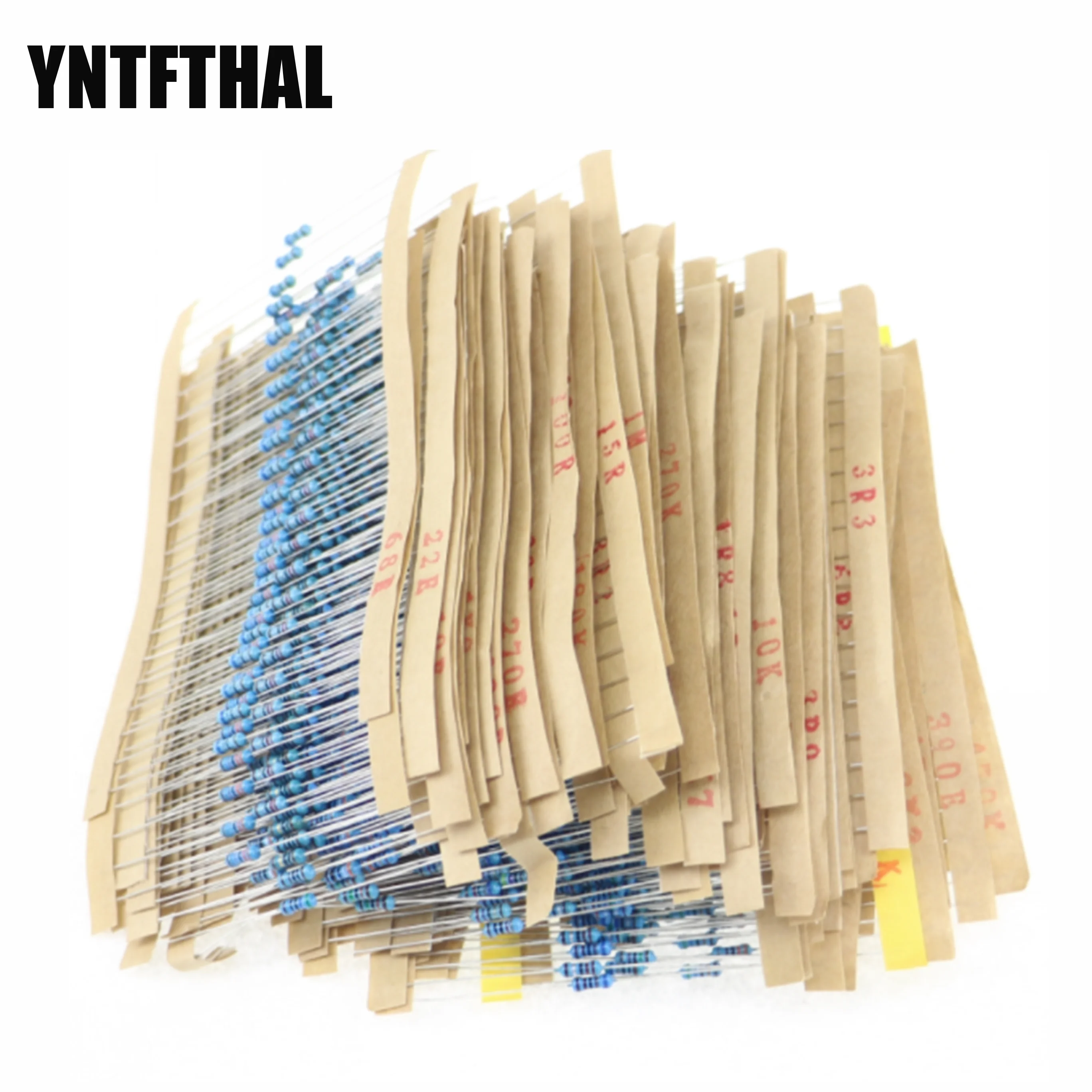 30values=300pcs 600pcs 1/4W 0.25W 1% Metal Film Resistor Assortment Kit Set pack electronic diy kit (10R~1M)