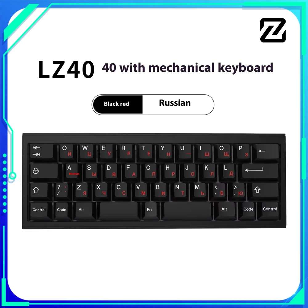 

ZORNHER LZ40 Механическая клавиатура Трехрежимная RGB-клавиатура Русский Английский VIA Игровая клавиатура из алюминиевого сплава на заказ Windows/MacOs