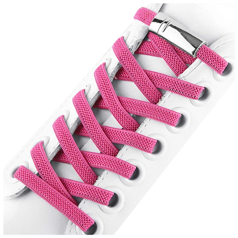 1 Pair Magnetic Elastic Shoelaces No Tie Shoe Laces Metal Locking Laces Fast Flat Shoe Lace Leisure Sneakers Unisex Lazy Laces