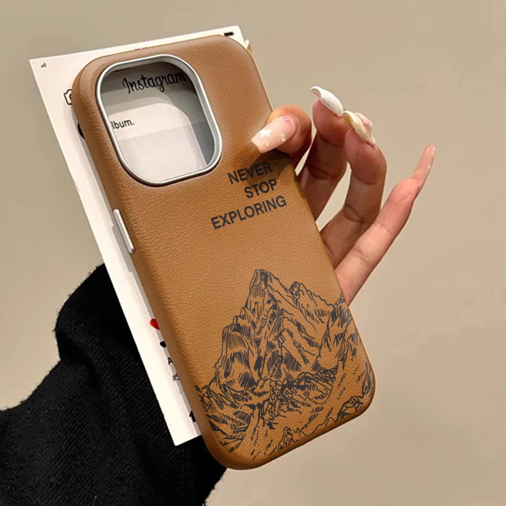 Luxury Mountain Simple Case For Samsung Galaxy S25 S24 S23 Ultra S22 S21 Plus A57 A56 A55 A54 A53 A36 A35 A34 5G FE Anti Fundas