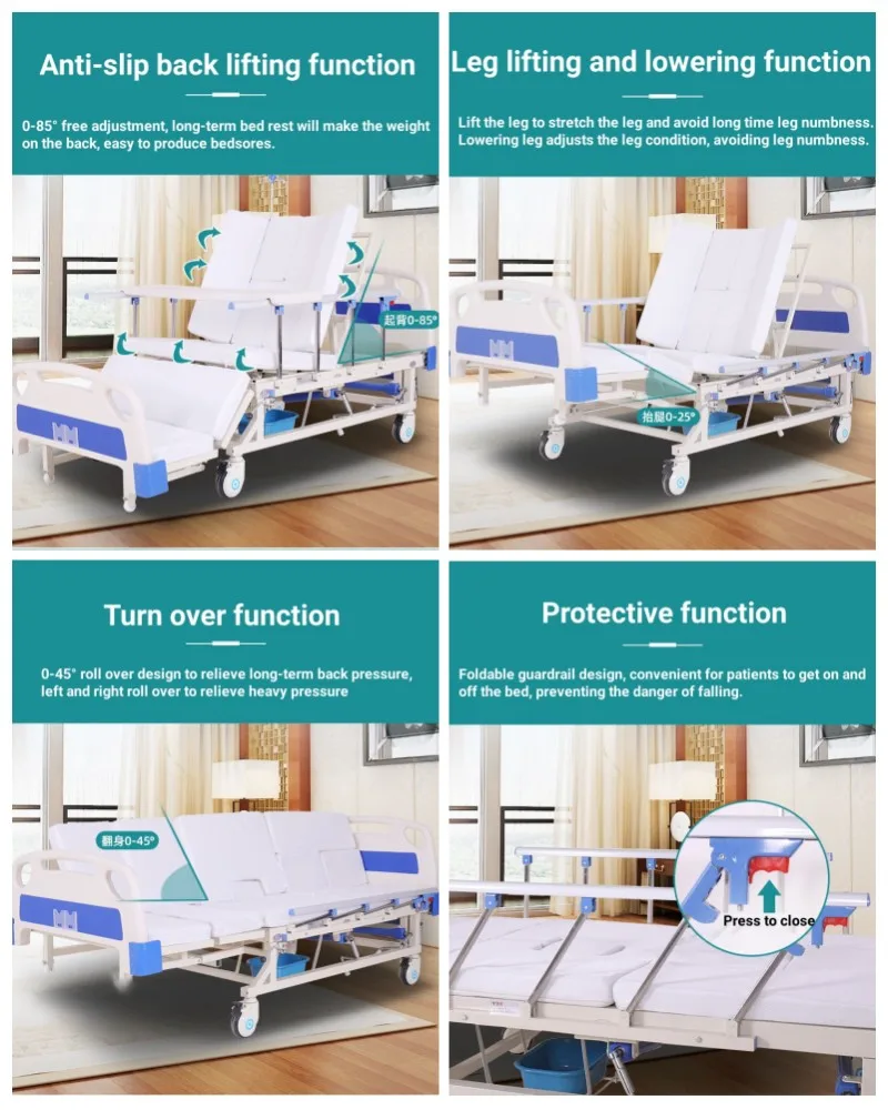 High Quality R&D multifunctional for sale in dubai medical home care patient nursing hospital bed