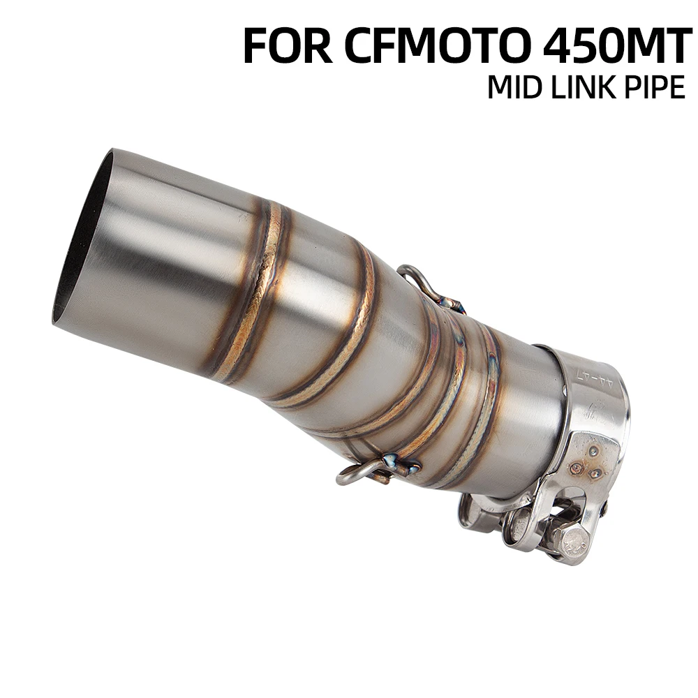 motobike exhaust middle pipe For CFMOTO 450MT MT450 IBEX450 Euro 5+ E5 51MM Motorcycle exhaust pipe adventure moto escape kit