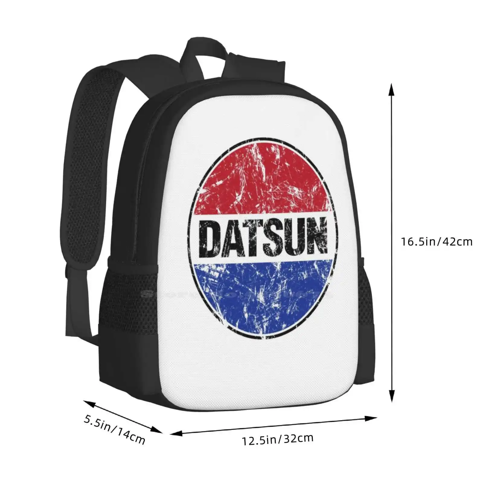 Datsun Logo School Bags Travel Laptop Backpack Datsun Car Motor Emblem 510 610 240Z Skyline