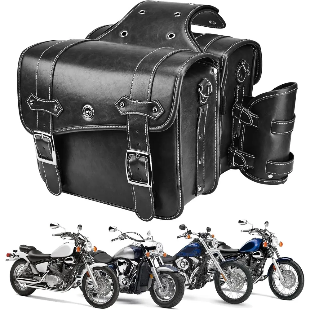 

Кожаные мотоциклетные седельные сумки, седельная сумка с подстаканником для универсального мотоцикла softail dyna sportster road king r