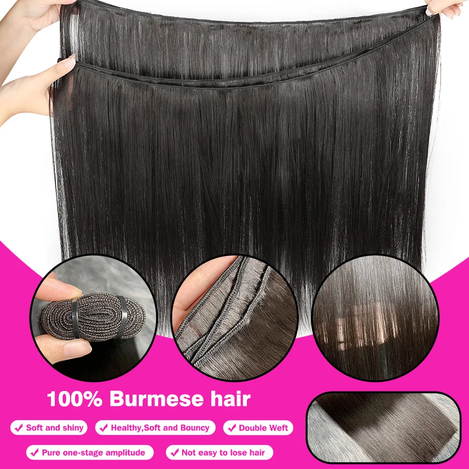4-24 inch SDD Bone Straight Human Hair Extensions Natuurlijk Zwart Maagdelijk haar 100% 3 4 Bundelaanbiedingen Onverwerkte menselijke haarbundels