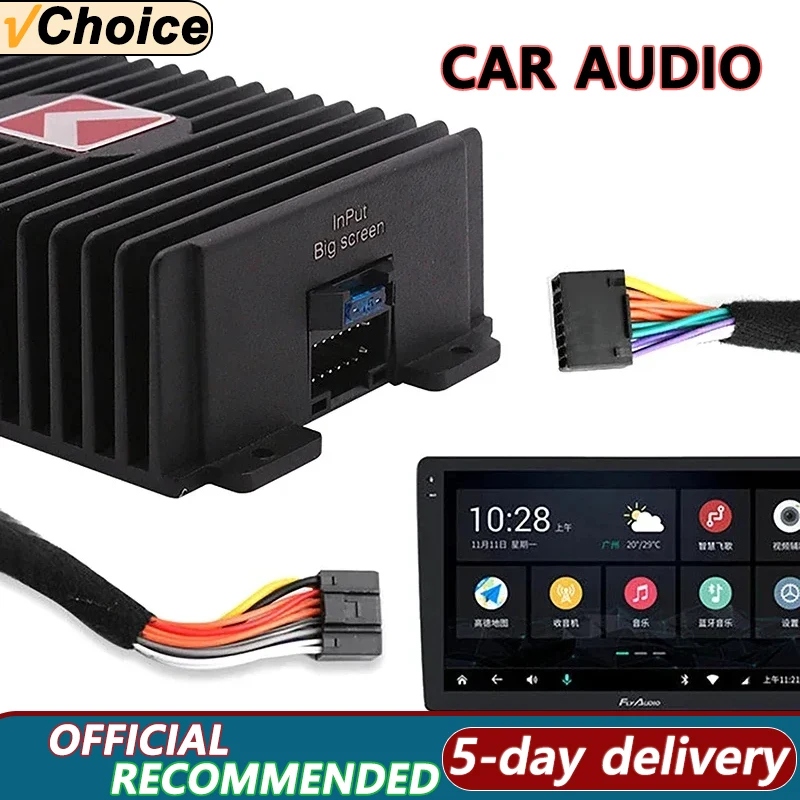 Car DSP Amplifier Hi-Fi Booster Audio Digital Sound Processors 4*80W for Android Speaker Subwoofer Power Car Radio Stereo