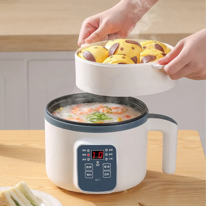 Home Electric Rice Cooker Mini Multi Functional Cooking Pot 1.7L Smart Non Stick Pot 1-3 Person Kitchen Steaming Pot Hot Pot