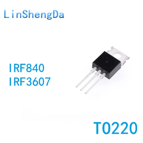 10PCS IRF840 IRF840PBF IRF3607 inline transistor do efeito de campo do canal TO-220 N