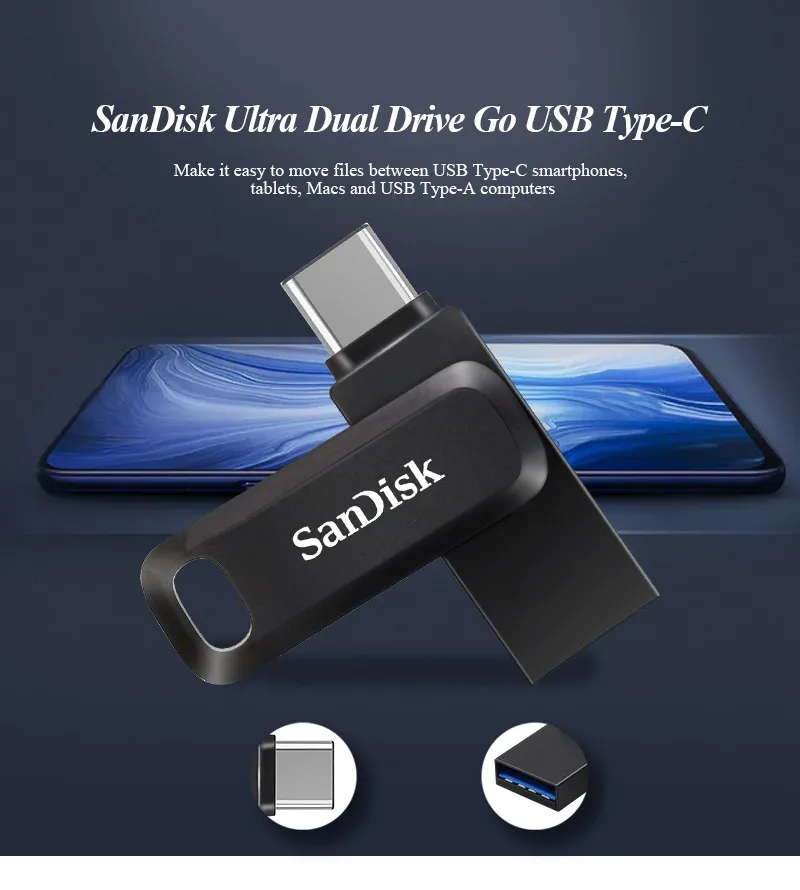 SanDisk Type-A Dual Pen Drive 64 ГБ 128 ГБ OTG USB-накопитель для iPhone 15 16 Type-C 256 ГБ 512 ГБ Макс. 400 Мбит/с USB 3.1 Pendrive SanDisk Type-A Dual Pen Drive 64 ГБ 128 ГБ OTG USB-накопитель для iPhone 15 16 Type-C 256 ГБ 512 ГБ Макс. 400 Мбит/с USB 3.1 Pendrive