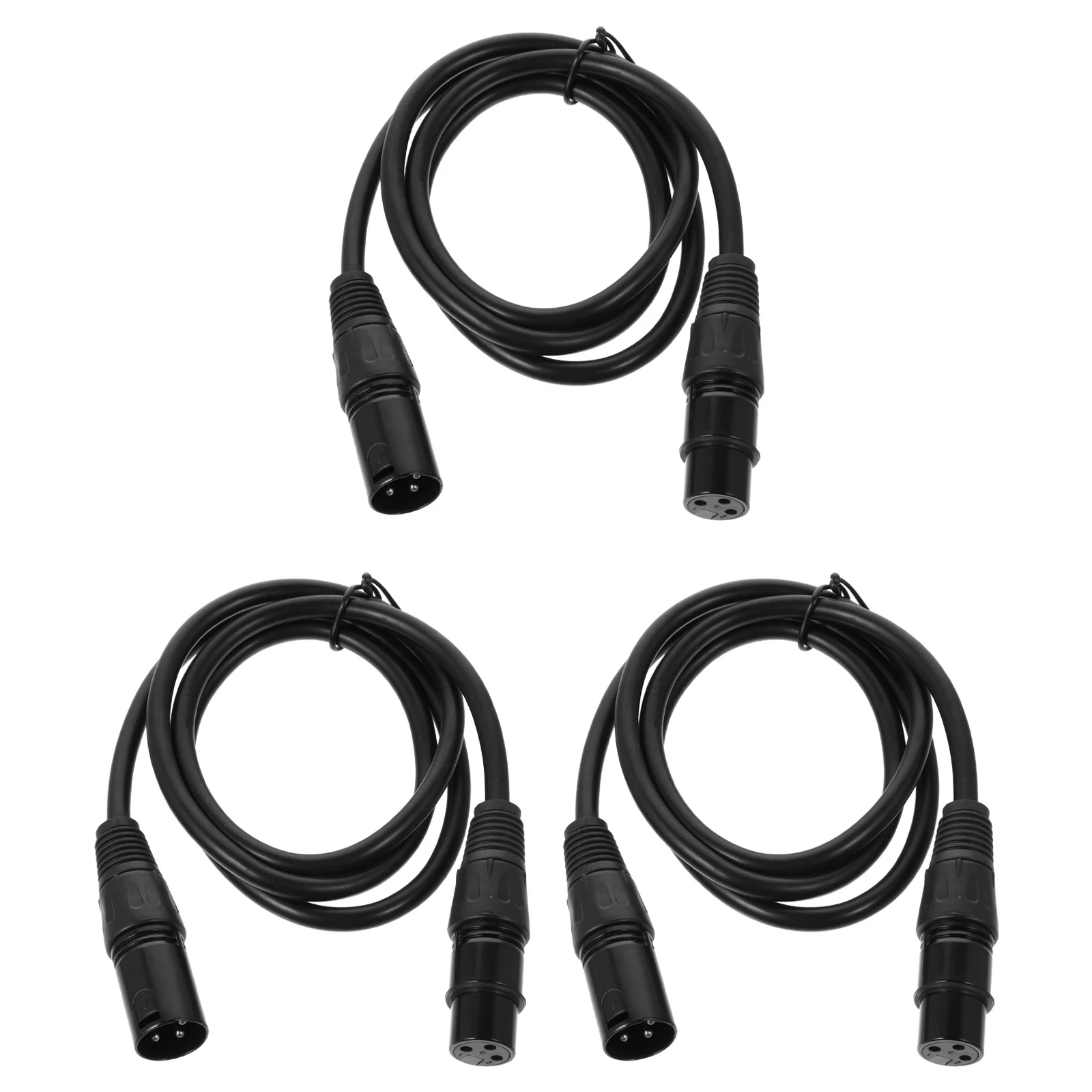 

3Pcs Durable 24awg 1m Xlr Male to Female Connector Cable Microphone Audio Cord for Mixer Speaker Stage Lighting Easy Storage