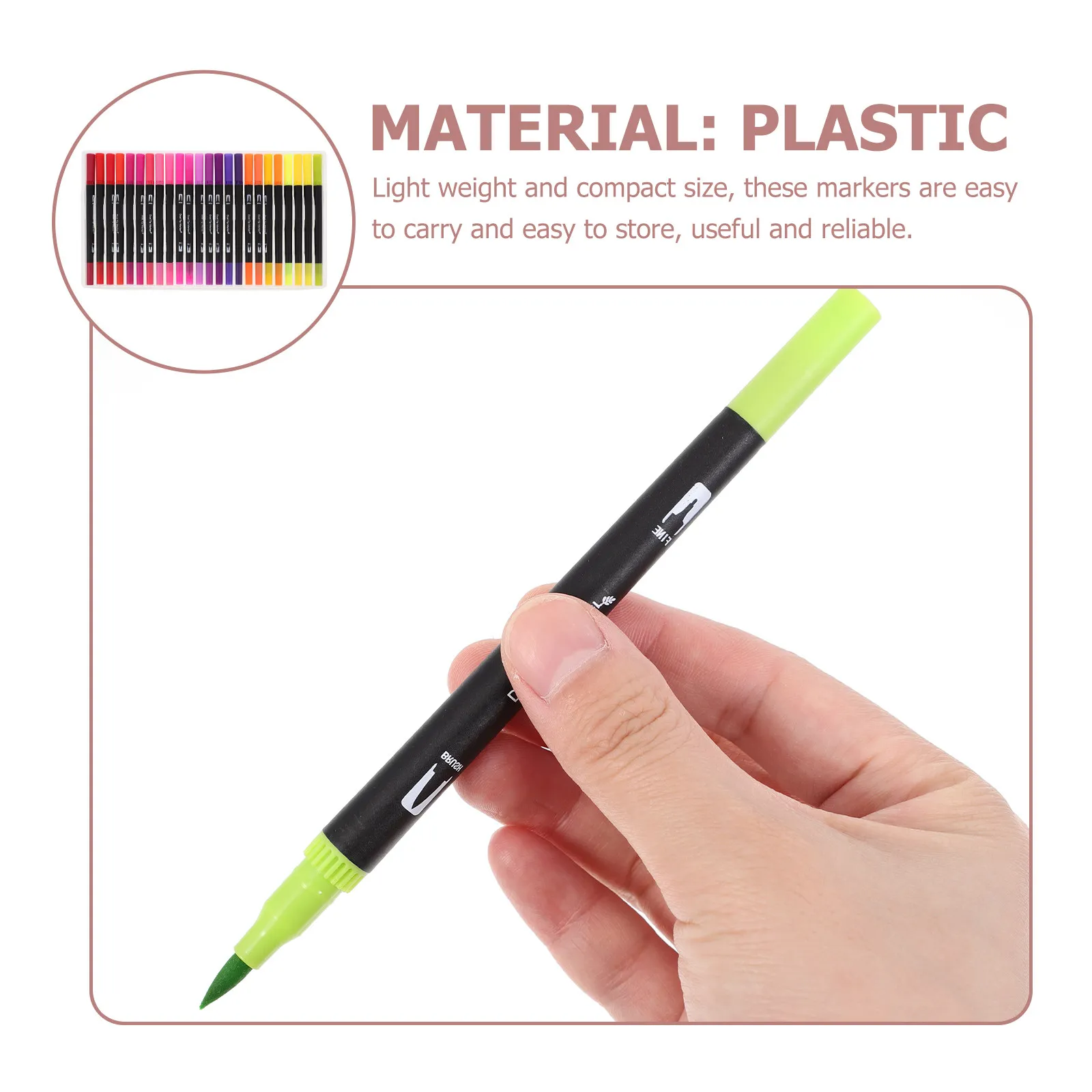 

48pcs Watercolor Marker Pens Set Dual Tip Painting Markers For Coloring Drawing Sketching Fine Tip Art Markers Artists Kids