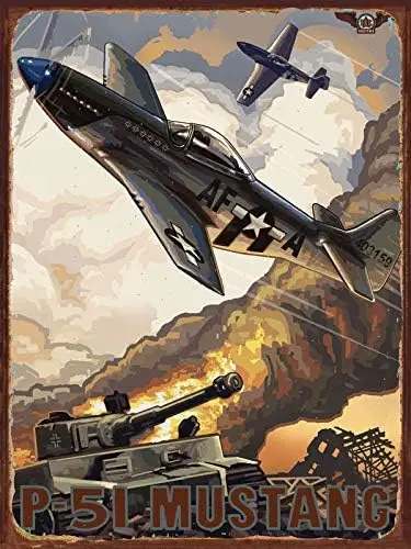 P51 Metallschild Vintage Retro Heimdekoration Metallschilder Blechschilder Poster für Bar Pub Zuhause