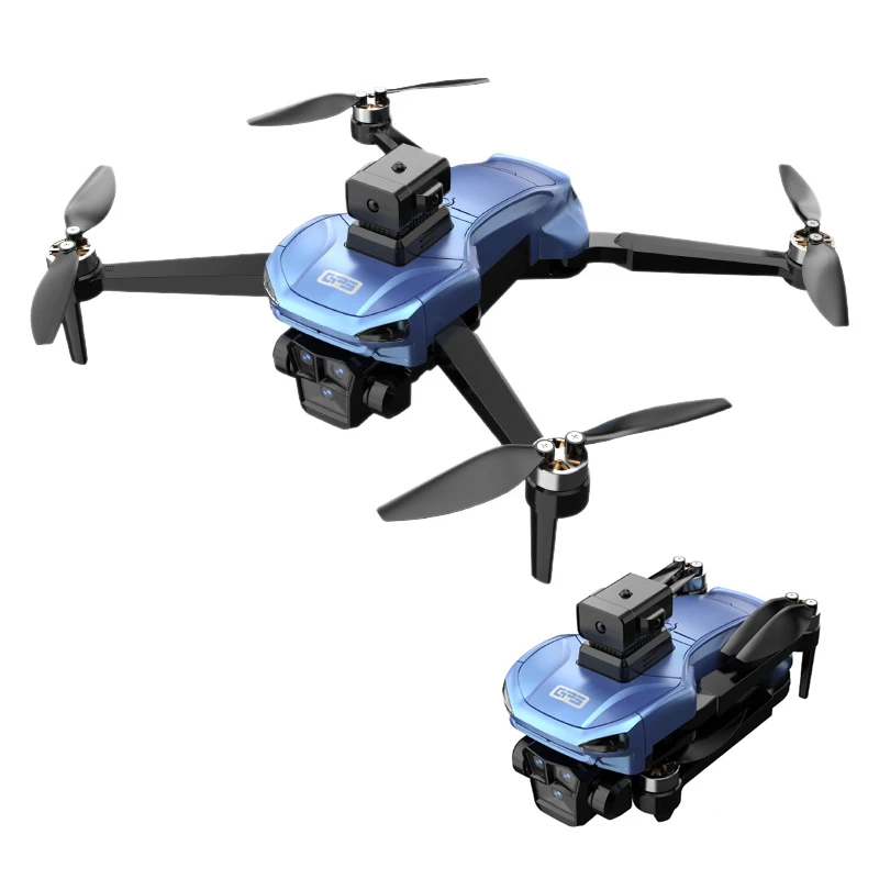 Quadcopter com motor sem escova de longo alcance controlado por tela, posicionamento GPS, retorno com um clique, brinquedo de avião de controle remoto com câmera dupla