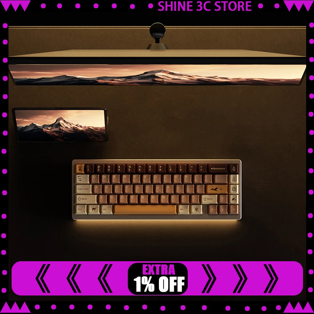 

Weikav Nut65-CU Mechanical Keyboard Tri Mode Wireless Keyboard Aluminum Gaming Keyboard Kit Brass Counterweight PC Accessories