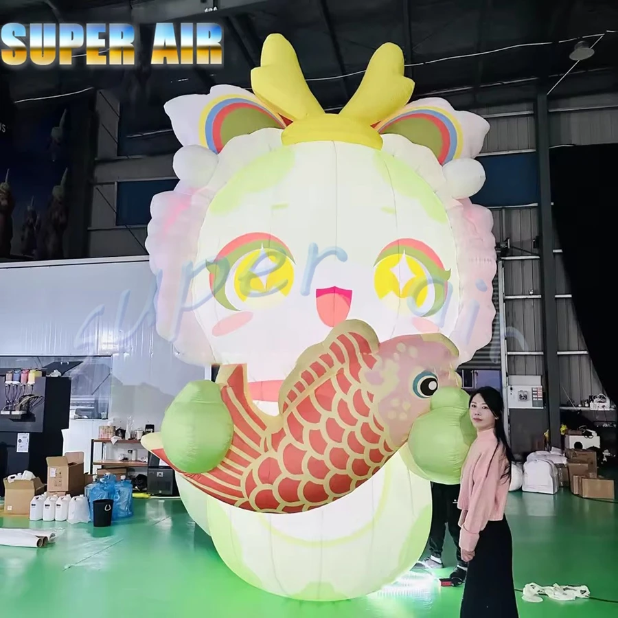 Schönes Design, heißer Verkauf, niedliche Cartoon-Figur, aufblasbarer Cartoon-Drache zur Dekoration